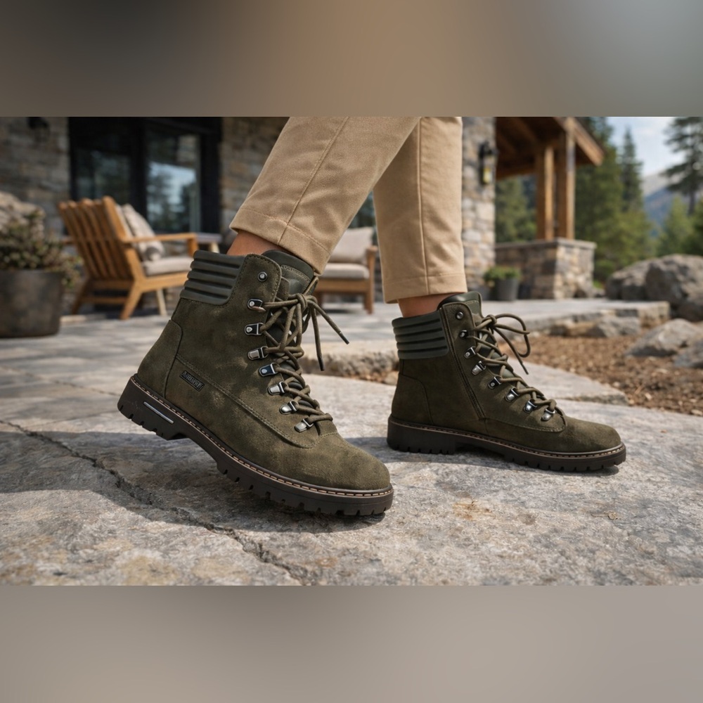 Kenneth Cole Reaction Waterproof UNWORN Olive Green Hiker Boots Women 8.5